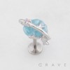 BLUE PLANET STAR CLOUD THREADLESS (PUSH IN) 316L SURGICAL STEEL LABRET SET